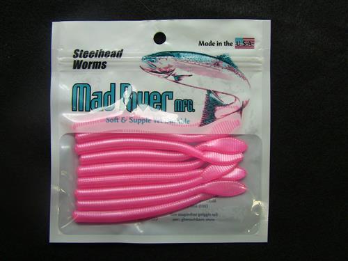 Steelhead Worms: Pink Pearl